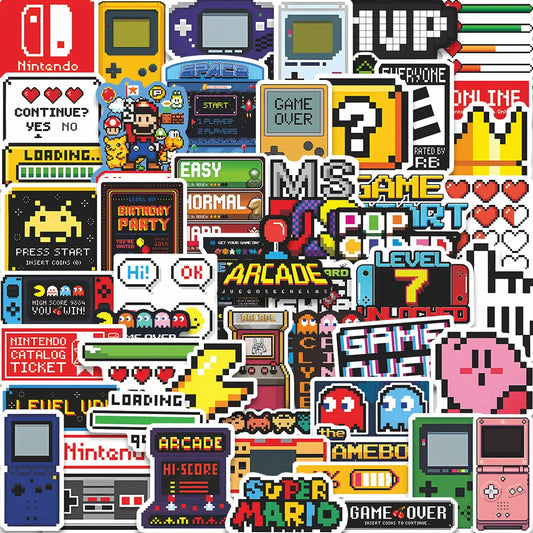 Beamix 50PCS Classic Gaming Console Cartoon Stickers