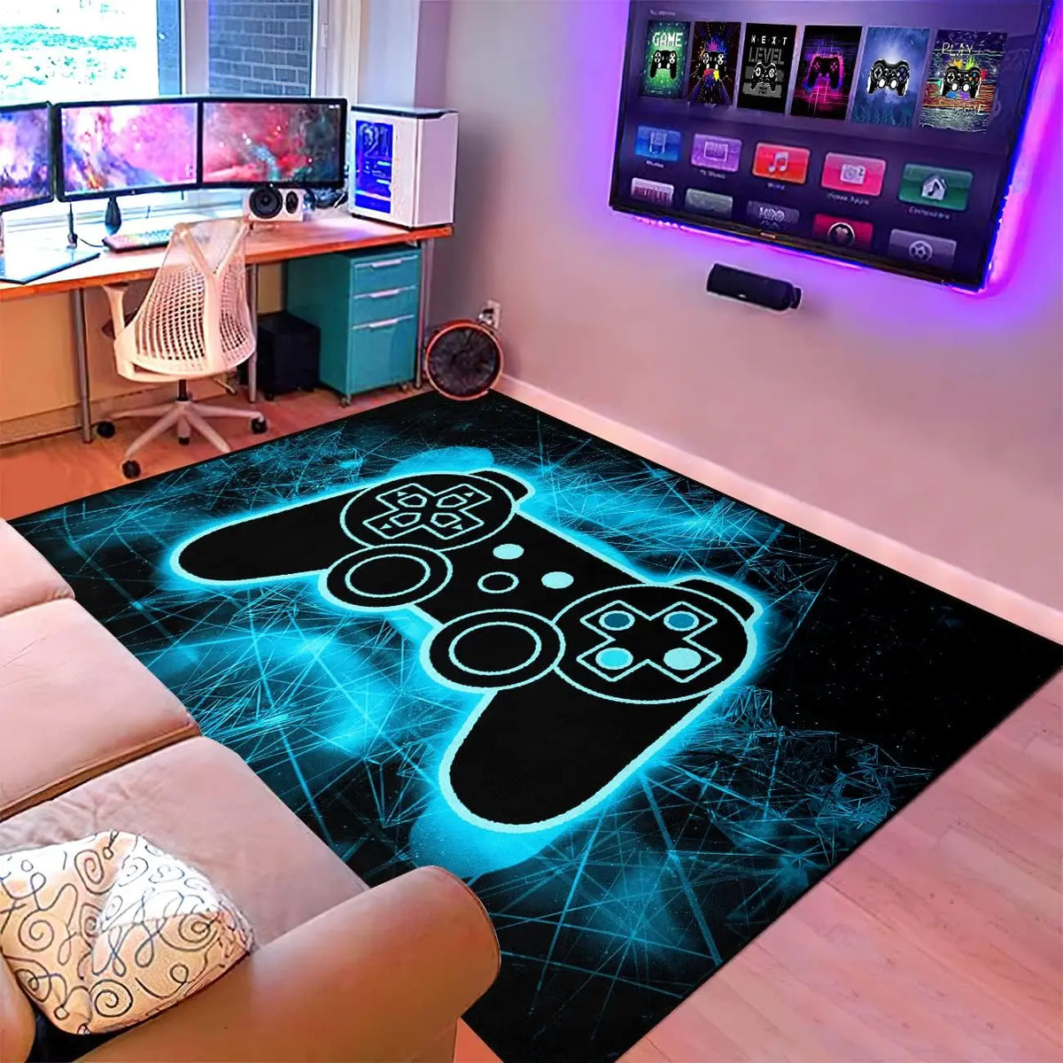 Retro Controller Rug Beamix Gaming Controller Rug