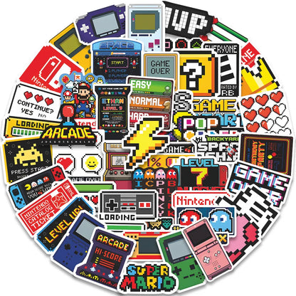 Beamix 50PCS Classic Gaming Console Cartoon Stickers